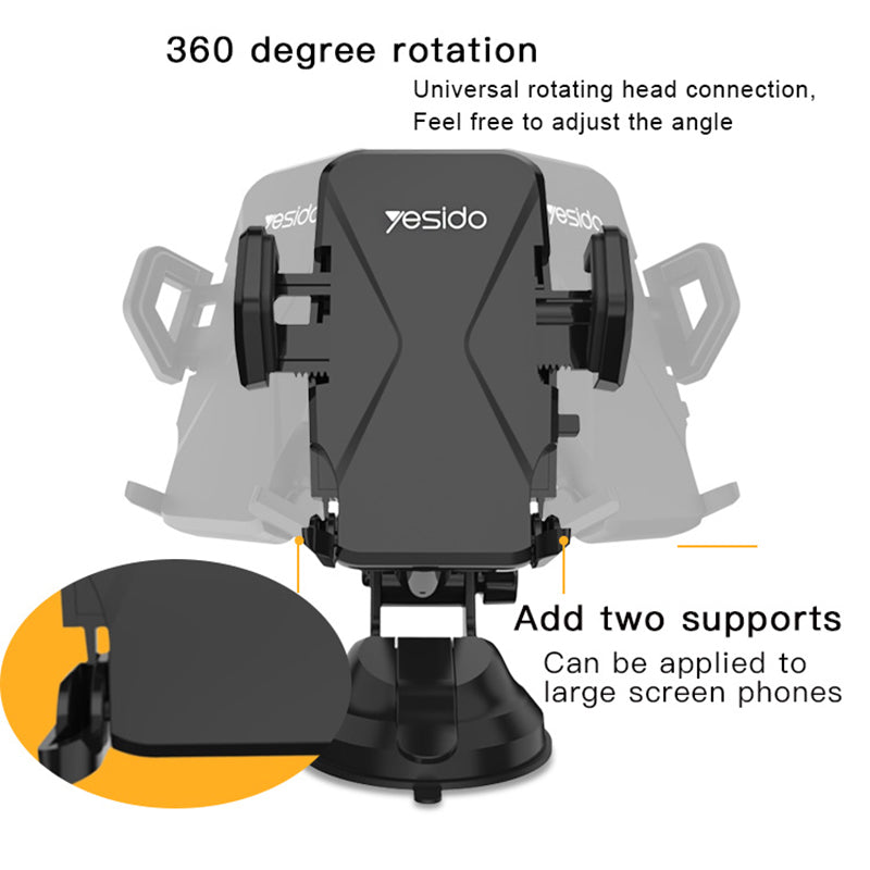 YESIDO C40 Univerzální držák na telefon do auta s automatickým klipem pro 4-7palcové telefony YESIDO C40 Univerzální držák na telefon do auta s automatickým klipem pro 4-7palcové telefony